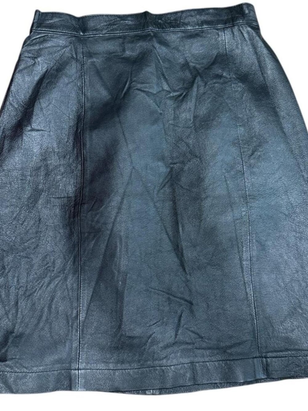 Wilsons Suede Leather Vintage Black Genuine Leather Mini Skirt